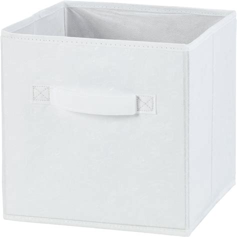 H&L Russel Large Storage Box White Embossed with Metal Detail